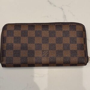 Checkered Brown Clutch